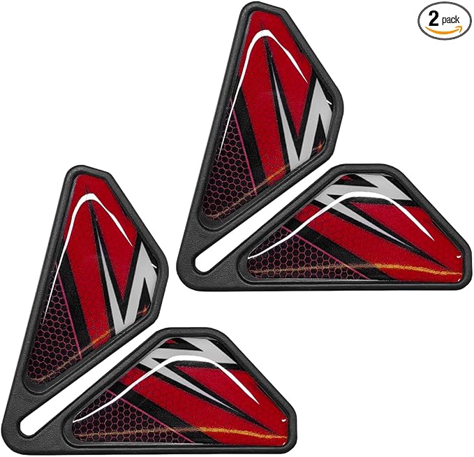 Craedli 2PCS Sport Style Car Door Edge Protector, Anti-Collision Automotive Door Corner Guards, Universal Self-Adhesive Vehicle Exterior Decoration Accessories for Car, Truck, SUV (Red&Pink)