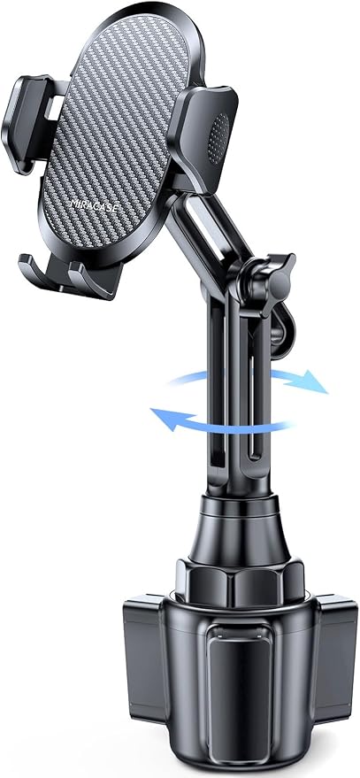 2025 Upgraded Universal Cup Phone Holder for Car, [Rotatable & Adjustable] Long Neck Car Cup Holder Phone Mount Compatible with iPhone, Samsung, Google & More Smartphones