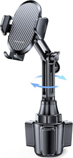 2025 Upgraded Universal Cup Phone Holder for Car, [Rotatable & Adjustable] Long Neck Car Cup Holder Phone Mount Compatible with iPhone, Samsung, Google & More Smartphones