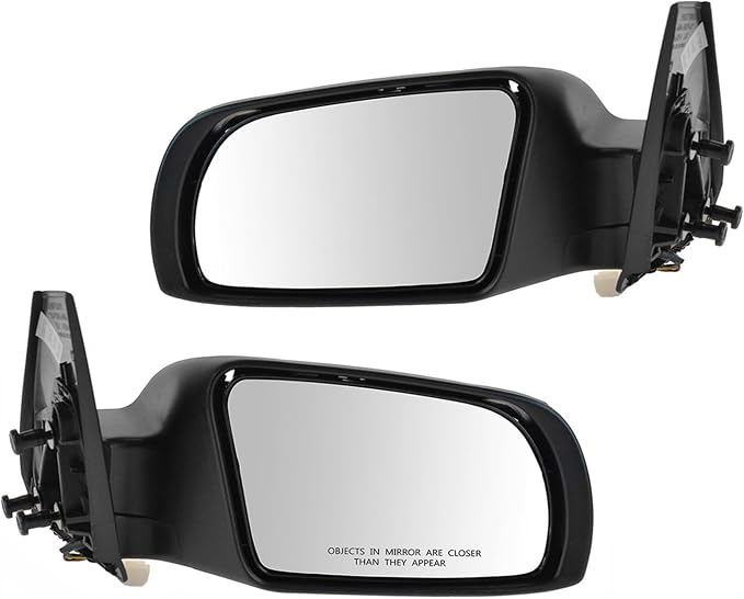2 Piece Driver and Passenger Side Mirror Assembly Set Electric Adjustment Non-Heated No Memory Black Compatible with 2010-2013 Nissan Altima NI1320211 NI1321211