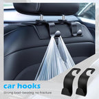 2-in-1 Car Cup Holder Expander with 4 Hooks - Upgraded Adjustable & Expandable Base, Offset Option, Versatile Car Accessories Fits Yeti, Hydroflask, Large Water Bottles