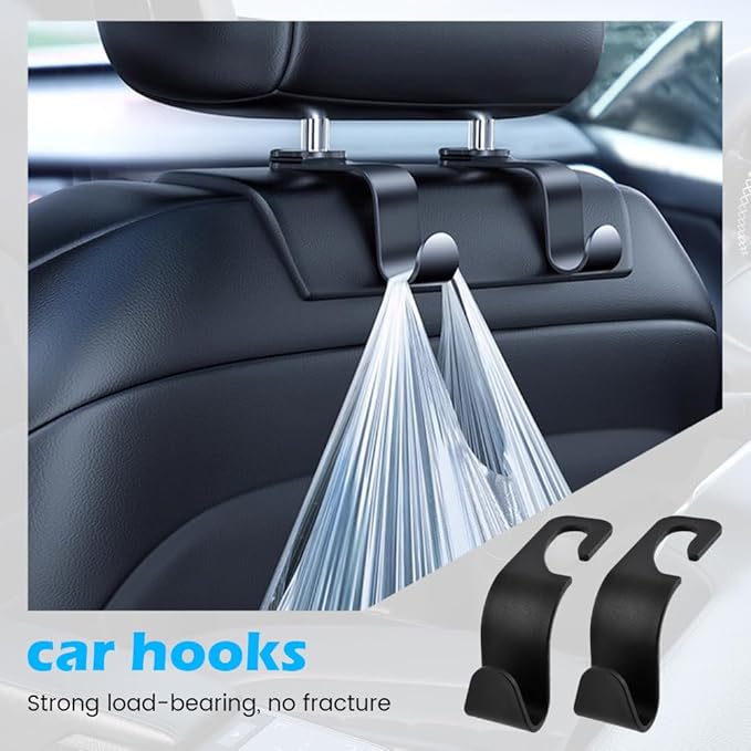 2-in-1 Car Cup Holder Expander with 4 Hooks - Upgraded Adjustable & Expandable Base, Offset Option, Versatile Car Accessories Fits Yeti, Hydroflask, Large Water Bottles