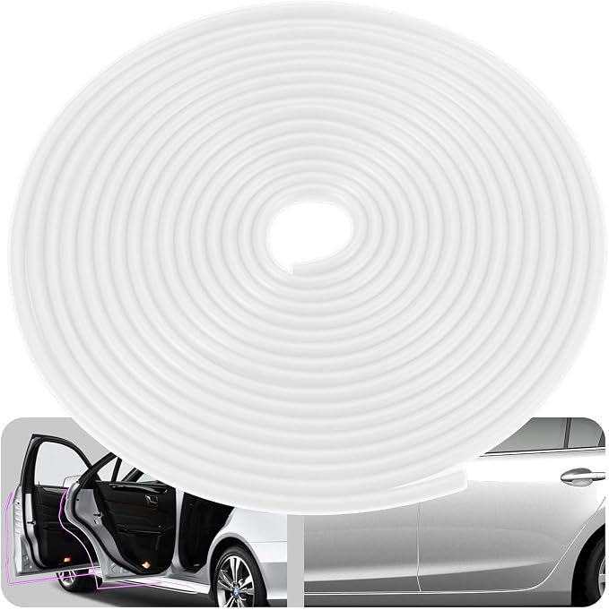 White Car Door Edge Protector,32Ft(10M) Car Edge Trim Rubber Seal Protector with U Shape Car Protection Door Edge Guard Fit for Most Car