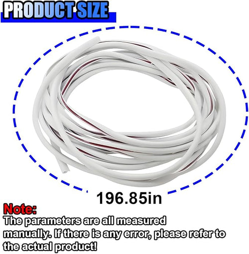 16Ft (5M) Car Door Edge Protector, Auto Trim Door Edge Guard, White | Anti-Collision Car Door Entry Guard Protective Strip, No Glue