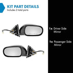 Driver and Passenger Side Mirror Assembly Set Power Heated Non Foldaway Paint to Match Compatible with 2003-2006 Infiniti G35 Sedan