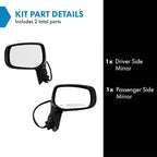Driver and Passenger Side Power Heated Mirror Set Paint to Match Without Turn Signal Compatible with 2018-2019 Subaru Outback Legacy