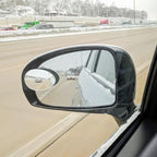 Suction Cup Blind Spot Mirror, HD Glass Frameless Removable Convex Wide Angle Rear View Mirror (Oval, Pack of 2)