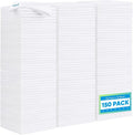 White Microfiber Cleaning Cloth 150 Pack, 12.5 x 12.5 inch Microfiber Towels for Car Washing Cleaning Rags for Car, Kitchen, and Window