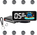 Backup Parktronic System Car Auto Vehicle Reverse with 8 Parking Sensors kit, LCD Display, Distance Detection (Meter/Foot Switchable), Buzzer Alarm and Voice Prompt Function（Dark Grey）