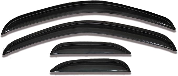 Side Window Visors rain Guards Vent Rain Guard Sun Shade for 2007-2014 Chevy Silverado/GMC Sierra 1500/2500HD/3500HD Extended Cab Pickup Window Deflectors Vent Truck Accessories Smoke, 4pcs 94040