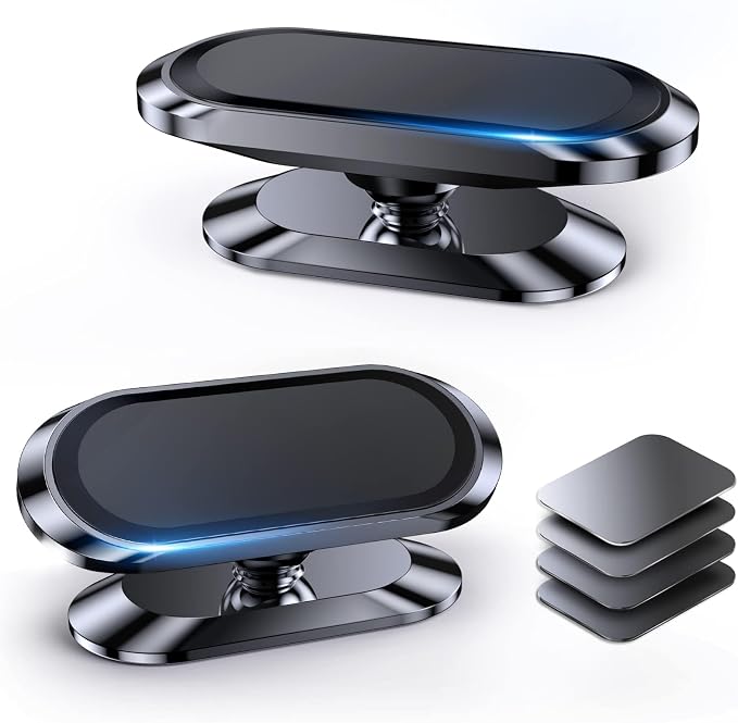 2 Pieces Car Magnetic Phone Holder for Nissan Juke F15 F16 2010-2021 2022 2023, Sturdy Metal Material with 360 Degree Rotation and Upgraded Adhesive Base