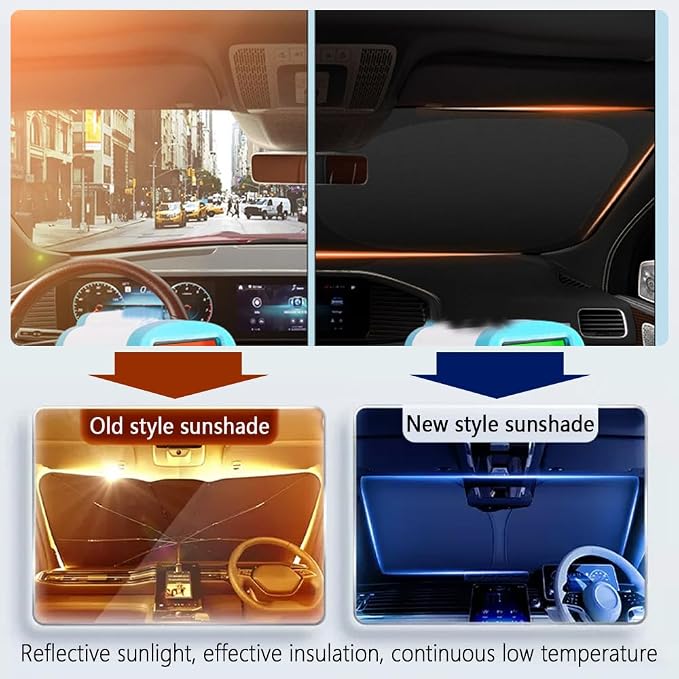 Car Windshield Sun Shade Foldable,2026 Upgraded Car Shade Front Windshield Compatible with Toyota 2016-2026 Tacoma,Sunshade for Cars Windshields with Storage Bag