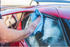 Diamond Weave Glass & Window - Detailing Towels to Polish Mirrors & Chrome, Snakeskin Like Texture, Lint-Free, Streak-Free, 280gsm, 16in. x 16in, Blue (6-Pack)