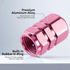 Car Tire Valve Stem Caps, 12pcs Air Caps Cover, Universal for Cars, SUVs, Bike, Trucks and Motorcycles-Pink