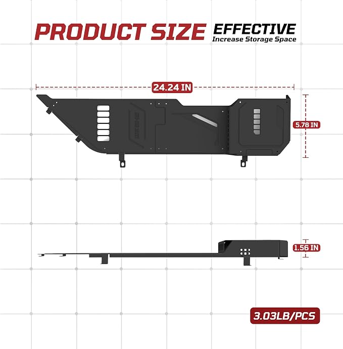 Metal Front Door Pocket Storage Box Compatible with 2018-2025 Jeep Wrangler JL 2/4 Door 4XE Gladiator JT, Car Side Insert Organizer Box Interior Accessories Replaces Weak Saggy Net -2PCS