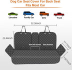 Dog Car Seat Cover for Back Seat Pet Cover for Dogs Waterproof Bench Seat Cover Protector Scratch Proof Nonslip Soft Dog Back Seat Cover for Cars Trucks SUV（48" L ×52" W