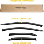 Rain Guards for Toyota Camry 2018-2024, Window Visor Shields Vent Deflector Shade Dark Smoke 2019 2020 2021 2022 2023, Tape-On, 4PCS