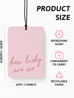 Boho Pink Western Car Air Freshener 4 Pcs, Preppy Cow Skull Cactus Cowgirls Boots Hanging Air Freshener for Cars Closet Drawer Books, Girly Western Car Accessories Mirror Decor for Women