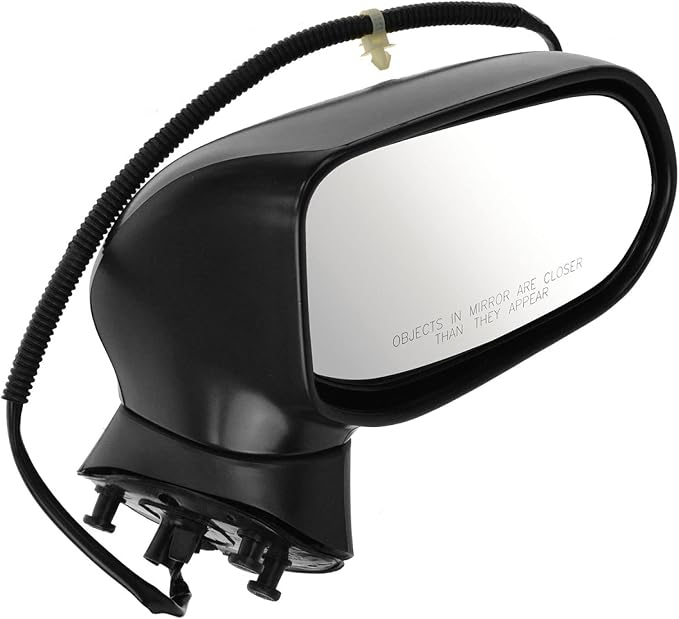 Passenger Side Mirror Assembly Electric Adjustment Heated No Memory Black Compatible with 2007-2011 Honda Civic HO1321243 HO1321260