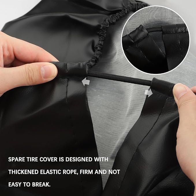 14" Spare Tire Covers for Tire,USA Flag Trailer Spare Tire Cover for All-Around Protection,Universal Spare Tire Covers for Trailers Fits Cars SUVs Trucks Diameter 25.59"-27.2" (14 inch)
