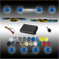 New Features Forward and Reverse Parking sensors, Option to Measure Distance in inches, bidirectional Display Option, and Customizable Digital Direction 18 Color Probes to Choose from(Blue)