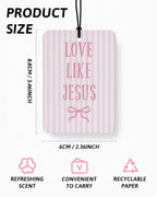 Pink Western Christian Car Air Freshener 4 Pcs Coconut Scented, Religious Car Accessories Mirror Decor for Women, Preppy Girly Cowgirls Hanging Air Freshener for Cars Closet Drawer Books