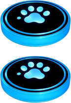 Mandark LED Car Cup Holder Lights, 2PCS Waterproof 7 Colors Changing Vehicle USB Charging Coaster Pad, Auto Interior Atmosphere Lamp Cup Mat Accessories, Universal for SUV Sedan Truck (Paw)