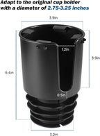 Large Stable Cup Holder Expander for YETI, Hydro Flask, Hold 18-40 oz Bottles and Mugs, Car Cup Holder Adapter with Adjustable Rubber Base