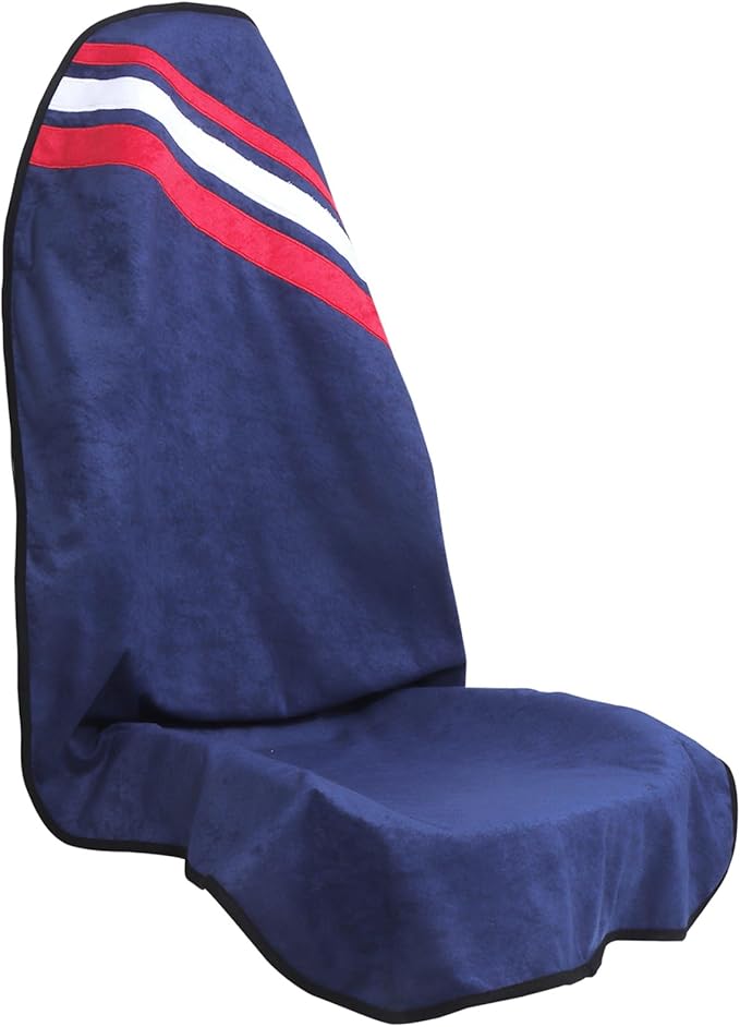 Waterproof Car Towel Seat Covers Front Seats for After Gym Workout,Auto Universal Interior Sweat Towels Cloth Bucket Carseat Cover Protector for Trucks SUV RV Boat Van (Navy Blue)