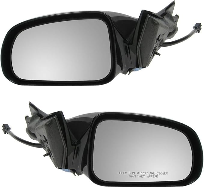 2 Piece Driver and Passenger Side Mirror Assembly Set Electric Adjustment Non-Heated No Memory Black Compatible with 2004-2008 Pontiac Grand Prix GM1320279 GM1321279