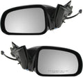 2 Piece Driver and Passenger Side Mirror Assembly Set Electric Adjustment Non-Heated No Memory Black Compatible with 2004-2008 Pontiac Grand Prix GM1320279 GM1321279