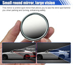 2PCS Blind Spot Mirrors, 2" Round HD Glass Convex Car Rear View Mirror, 360° Adjustable Wide Angle Side Mirror with Self Adhesive Back, Universal for Cars, SUVs, Trucks (Silver)