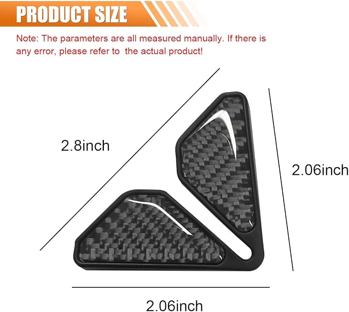 2PCS Car Door Protector Edge Guards for Door Corner, Carbon Fiber Anti-Collision Front Doors Corner Protector Self-Adhesive Sticker, Universal Vehicle Decoration Accessories (Black)