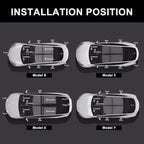 4 Pcs Interior LED Lights Bulbs Kit Compatible with Tesla Model 3, Y, X, S, Super Bright Replacement Light Bulbs for Footwell, Door Puddle, Trunk, Frunk - for Tesla Accessories (Green)