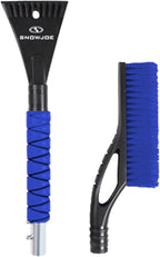 2 Pack 27" Multi-Purpose Ice Scraper and Extendable Snow Brush for Cars with Foam Grip and 360-Degree Pivoting Brush Head, SJEG-SB27X2