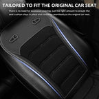 Cooling Car Seat Cushion 12V 24V with Dual Turbo Fans, Breathable Ventilated Front Seat Cover for Cars and Trucks, 24 Air Vents, 5 Second Cooling, Brown (Blue)