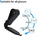 2 Packs Magnetic Sunglass Holder for Car Visor (4Pcs Black) | Magnetic Interior Car Accessories