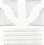 MSMJFSA 8 Pcs Clear Car Door Edge Guards, PU Bumper Protectors | Soft self-adhesive PU guards help protect car door edges from bumps and scratches; clear universal fit for cars, SUVs
