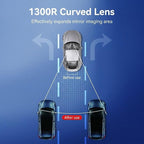 Rear View Mirror for Jeep Liberty 2008-2012, Panoramic Convex Car Mirror Heavy Duty Anti-Shake Curved Clip On Blind Spot Lane Change HD Glass