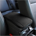 Car Armrest Storage Box Mat, Fiber Leather Car Center Console Cover, Car Armrest Seat Box Cover Accessories Interior Protection for Most Vehicle, SUV, Truck, Car (Black)