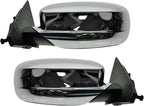 2 Piece Driver and Passenger Side Mirror Assembly Set Electric Adjustment Heated No Memory Chrome Compatible with 2011-2014 Chrysler 200 CH1320329 CH1321329