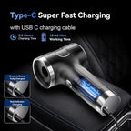 Handheld Vacuum Cordless 12000PA Real Strong Suction,Portable Small Car Vacuum Cleaner with 4 Modes & 4000mAh Rechargeable Battery,3 Filter,7-in-1 Cleaning Kit for Home Office Car Pet,Gray