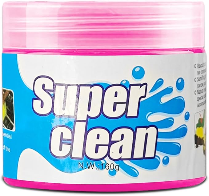 Car Cleaning Gel Clean Putty, Reusable Car Interior Cleaner Slime, Auto Detail Cleaning Soft Rubber Supplies, Universal Multi-Functional Cleaning Tool Accessories for Men Women (Pink)