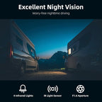 HD 1080p Backup Camera System Kit, 7-inch Reversing Monitor with Quad Split Recording IP69 Waterproof, Rear View Side View Cameras, Backup Camera for RV Truck/Trailer/Tractor/Box/Camper Y0202