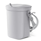 Waretary Trash Can for Car Garbage: Leakproof Silicone Car Waste Bin w/Lid for Drivers and Passengers; 2 Gallon Garbage Container for Vehicle, Sedan, SUV, Van, MPV & Truck (Gray)