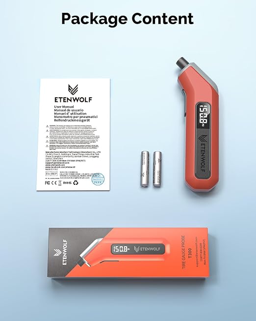 Digital Tire Pressure Gauge 2 Pack, Industrial Tire Gauge 3-200 PSI, Calibrated to ANSI B40.7 Grade 2A(Plus-Minus 0.5%), Air Pressure Gauge with Replaceable AAA Batteries (Dark Cyan)