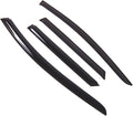 WD2-796 Dark Smoke 4 Pcs Set Window Visor (Outside Mount) Deflector Rain Guard Compatible with 2012-2016 Ford MKIII Wagon