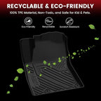 Floor Mats & Cargo Mat for Kia NIRO Hybrid 2026 2025 2024 2023 (Not Fit EV & PHEV), All Weather TPE Custom Fit Floor Liners with Full Set Car Mats & Trunk Mats Accessories, Black