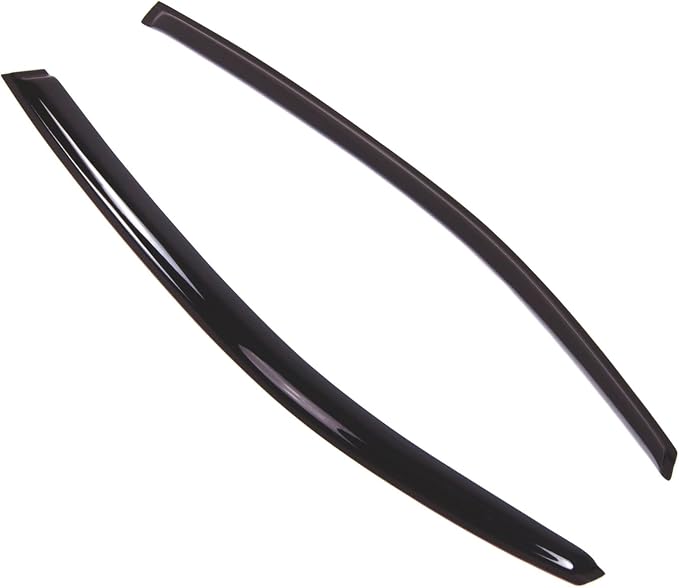 WD2-465 Dark Smoke 2 Pcs Set Window Visor (Outside Mount) Deflector Rain Guard Compatible with 2007-2011 Toyota Yaris Coupe