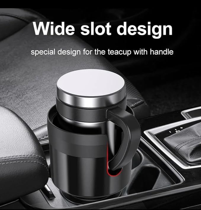 Car Cup Holder Expander with Adjustable Base, Cupholder Extender Holder for Car Compatible with Hydro Flasks 32/40 oz, Fits Yeti 24/36/46 oz, Other Large Bottles in 3.4"-3.8"